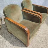 Pair of art deco armchairs