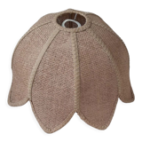 Vintage linen fiber flower-shaped pendant light