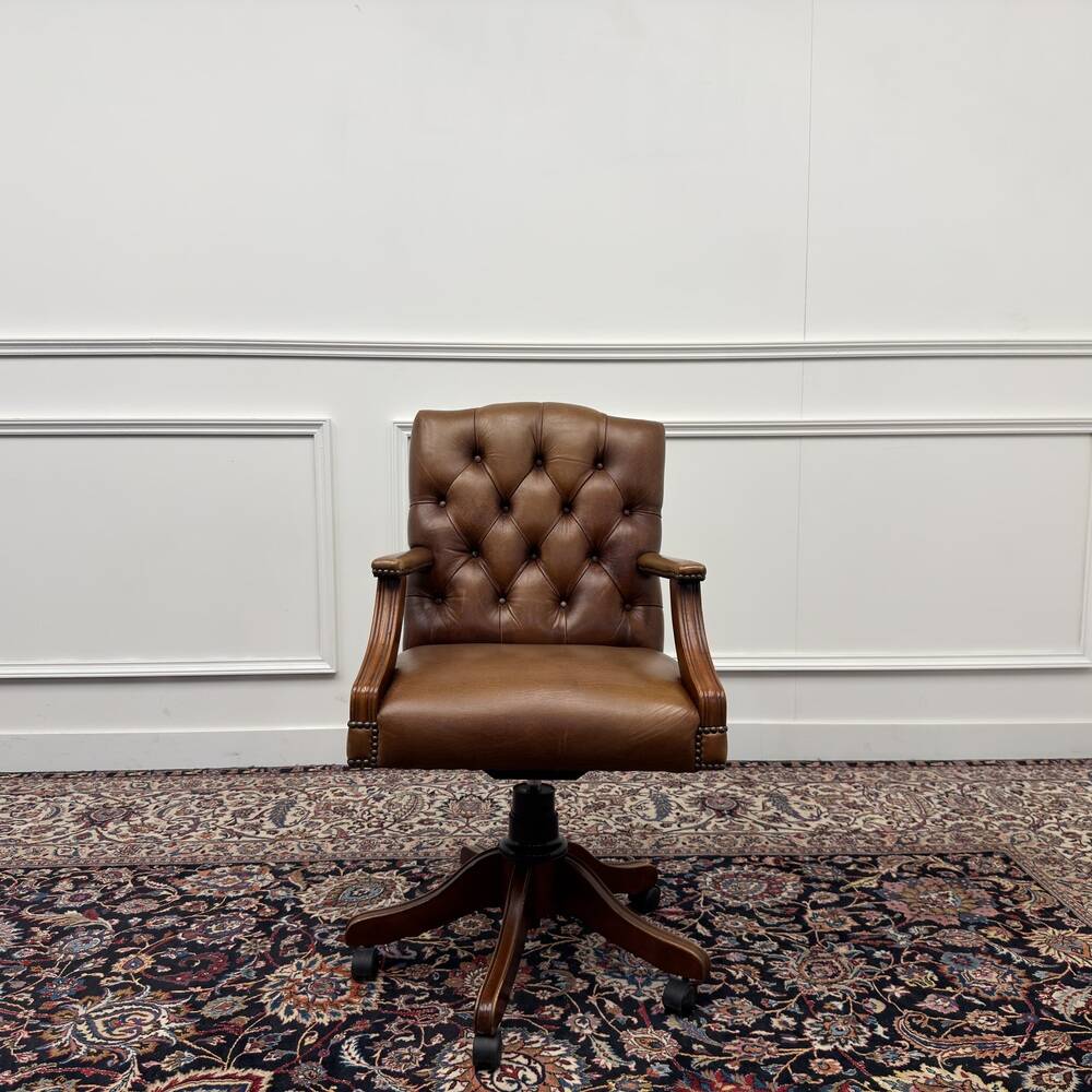 Brown Chesterfield President Office chair