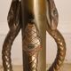 Rare and exquisite bronze floor lamp with intertwined snakes, early 1900s.