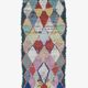 Colorful Boucherouite Rag Rug - 259 x 106 cm