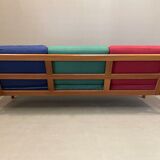 Sofa 3 places Scandinavian design colors 1950