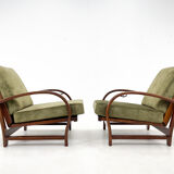 Pair of art deco adjustable armchairs 1930's