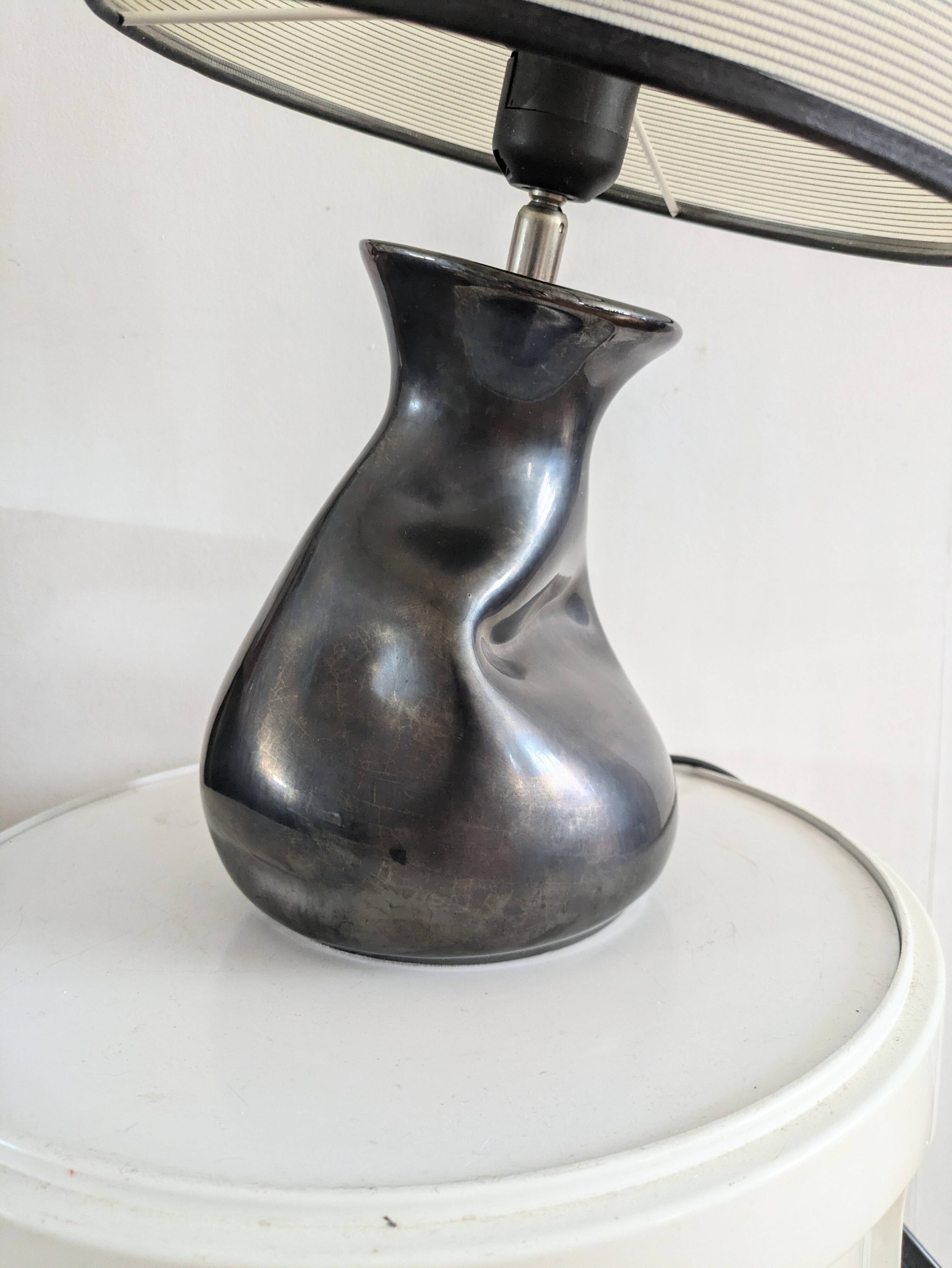 Vintage free form ceramic lamp