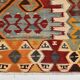 5x10 Red & Orange Geometric Vintage Kilim Rug,142x302Cm