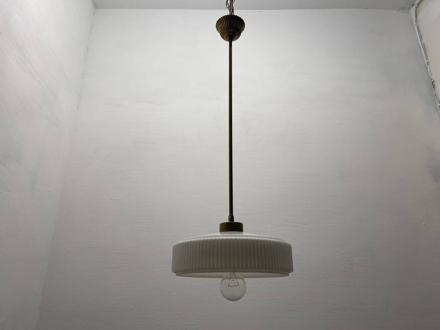 Opaline Glass Light Pendant 1950’s