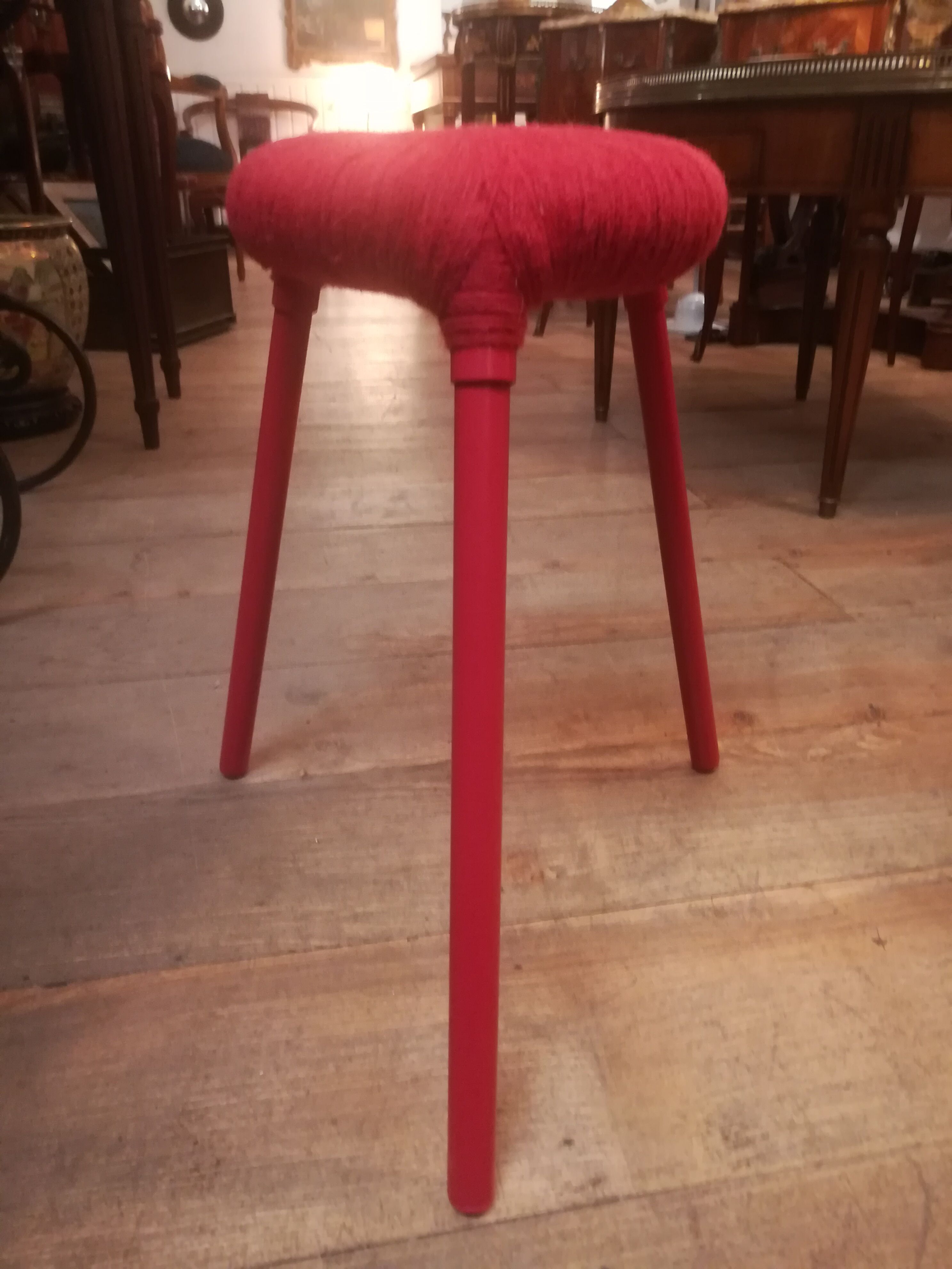 Eskilstuna stool for Ikea in wool and metal
