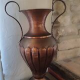 Large vintage copper amphora