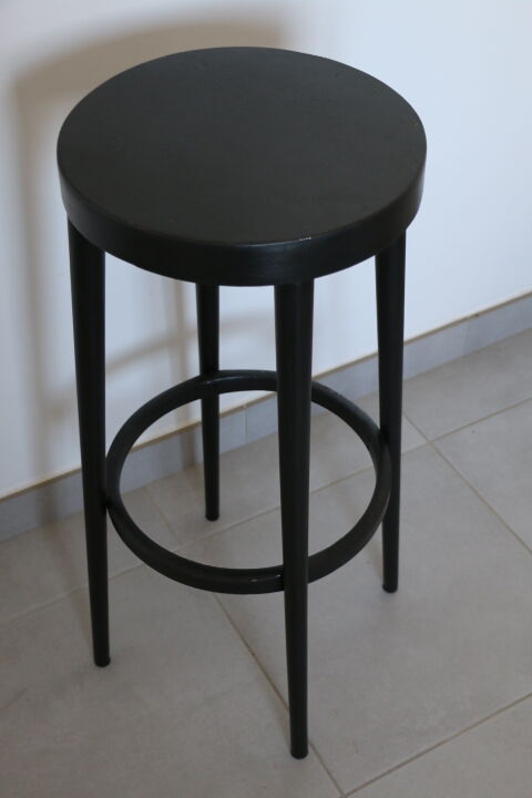 2 black baumann stools 785mm