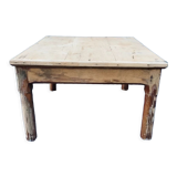 Raw wood coffee table