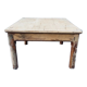 Raw wood coffee table