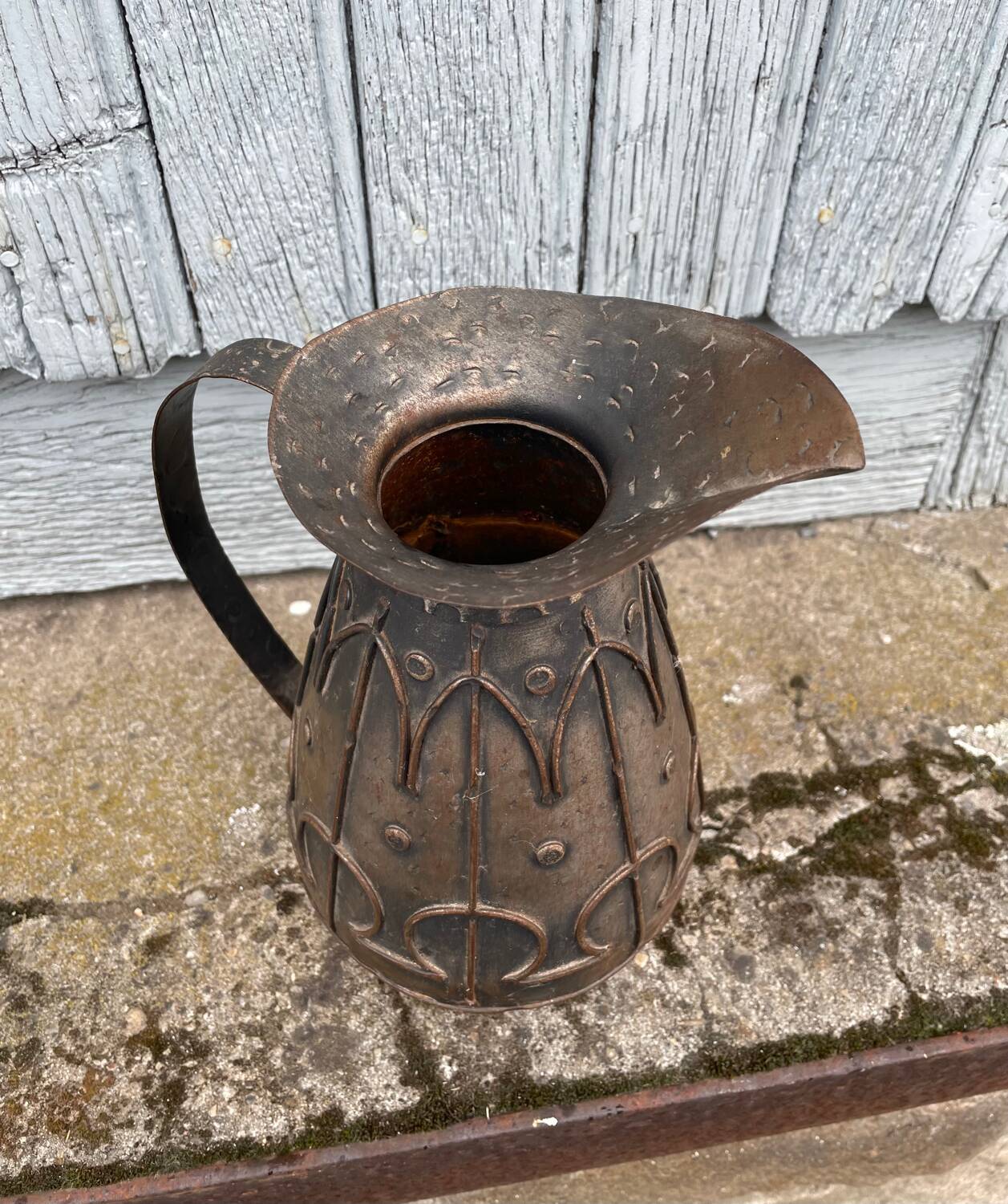 Arts and Crafts: Jug with Alpha and Omega Decorations 1900