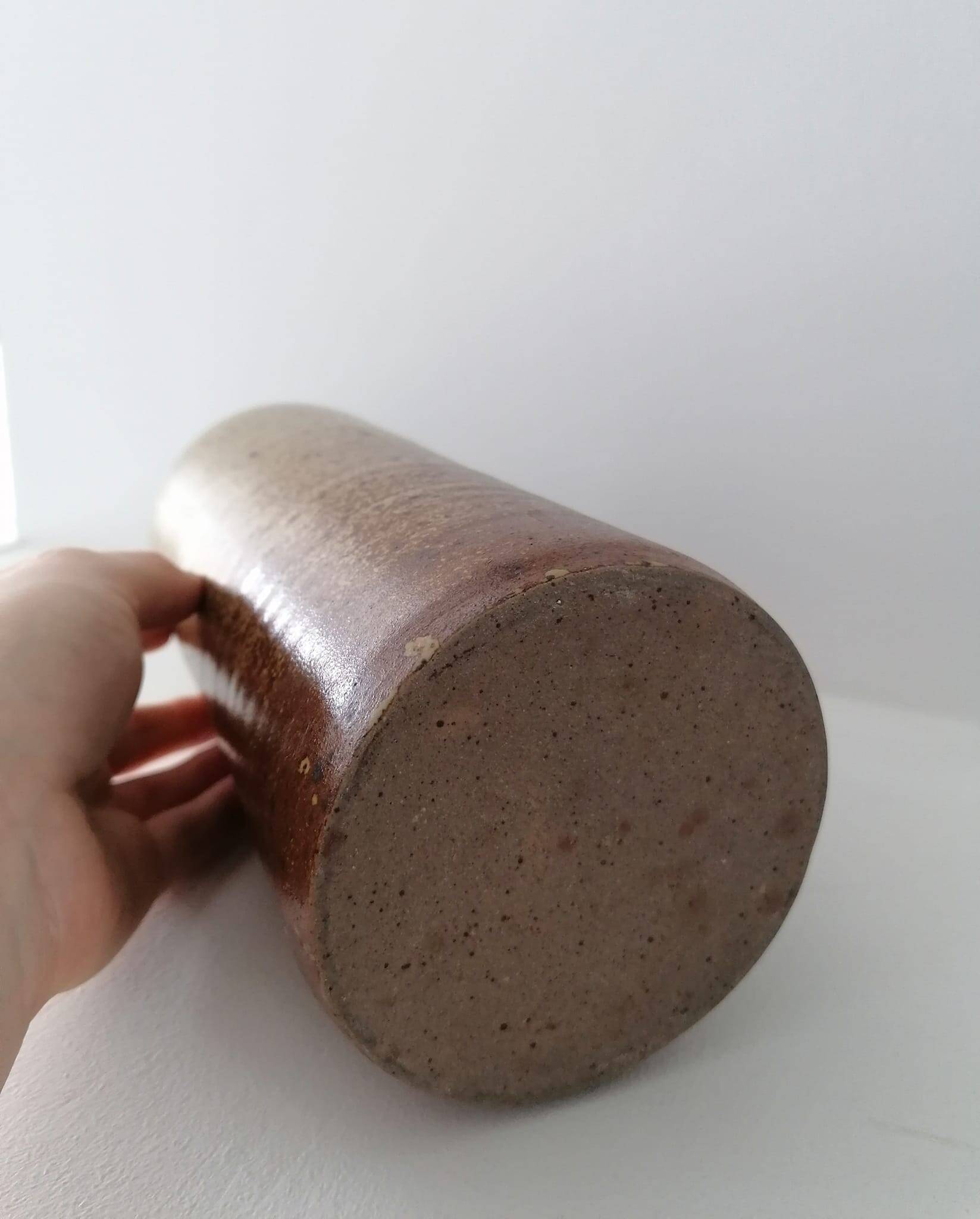 Vase roll in vintage stoneware, 70s