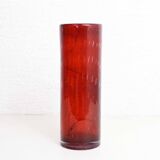 Vase en verre vintage orangé