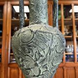 Important patinated terracotta vase