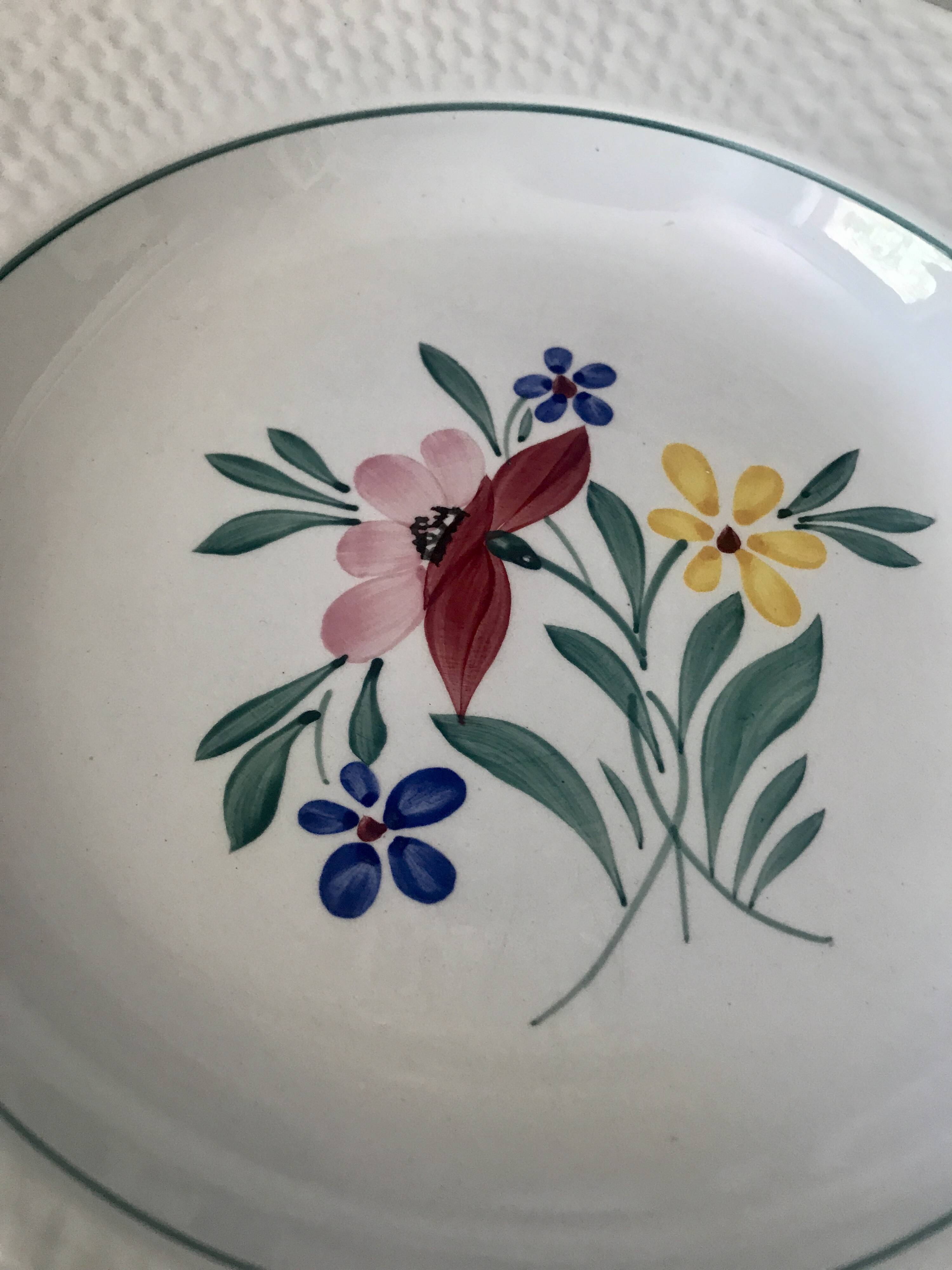 Fabiola Digoin Sarreguemines deep plates from the 50s