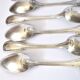 Set of 21 classic silver-plated metal table cutlery from 1900 by silversmith Boulenger, 21cm.