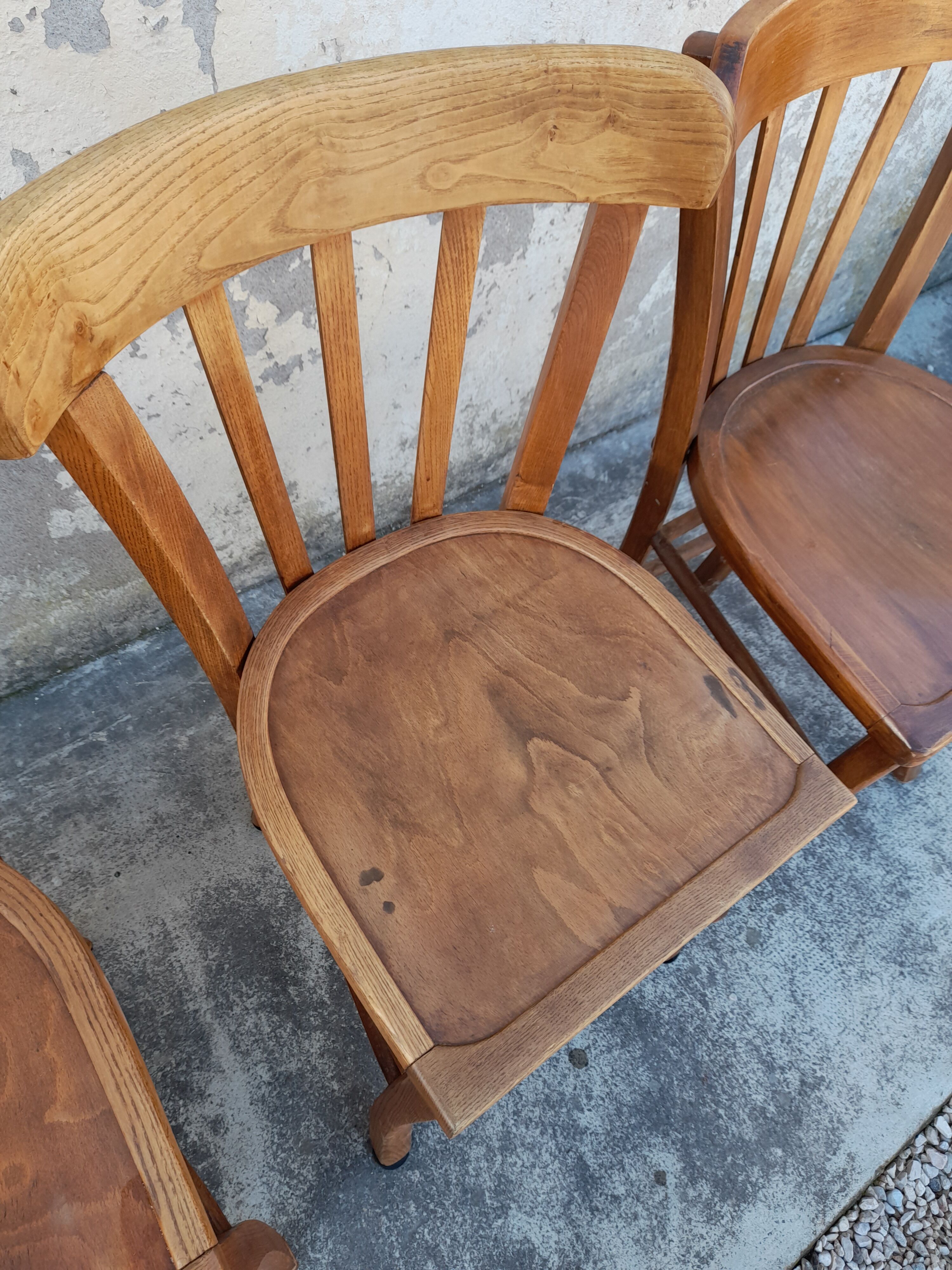 Série de 4 chaises de bistrot Luterma 1950