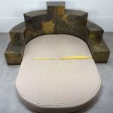 Sculptural brass sofa 70s