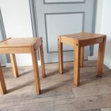 Pair of pine bedside tables