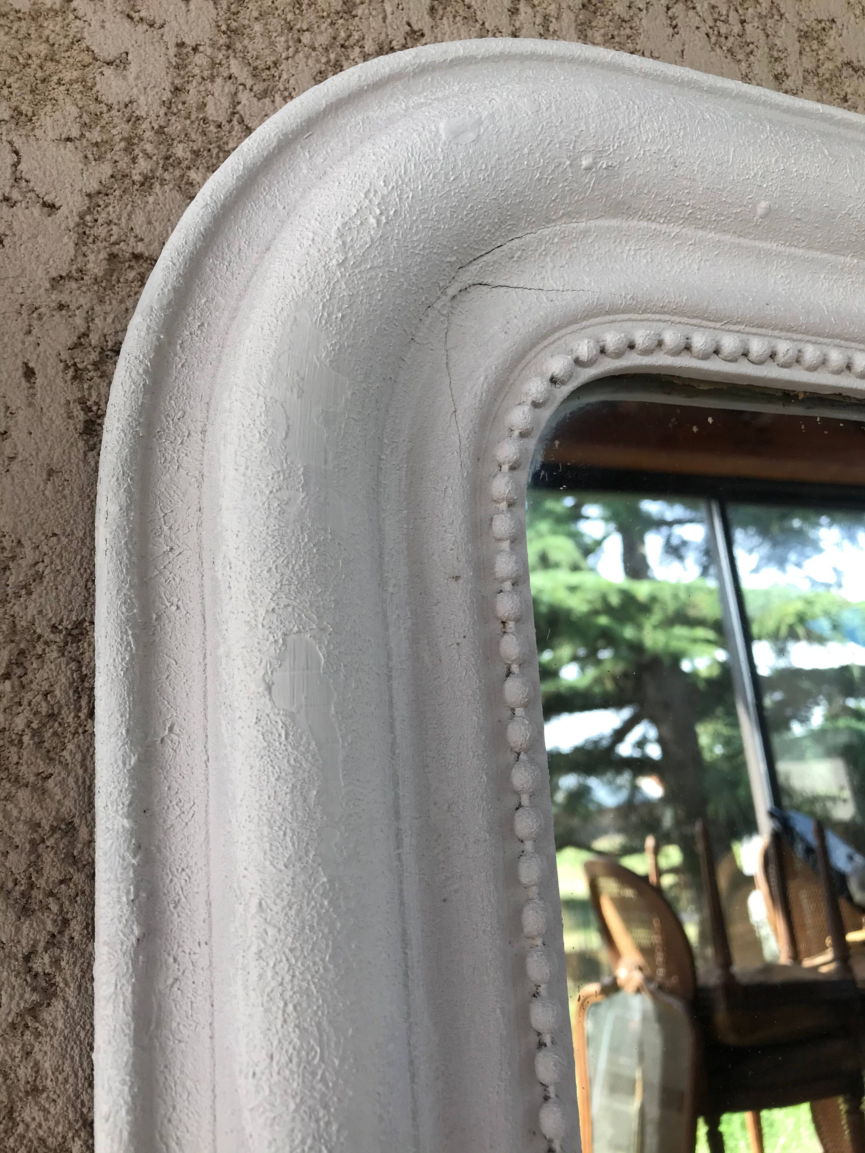 Mirror Louis Philippe white granule