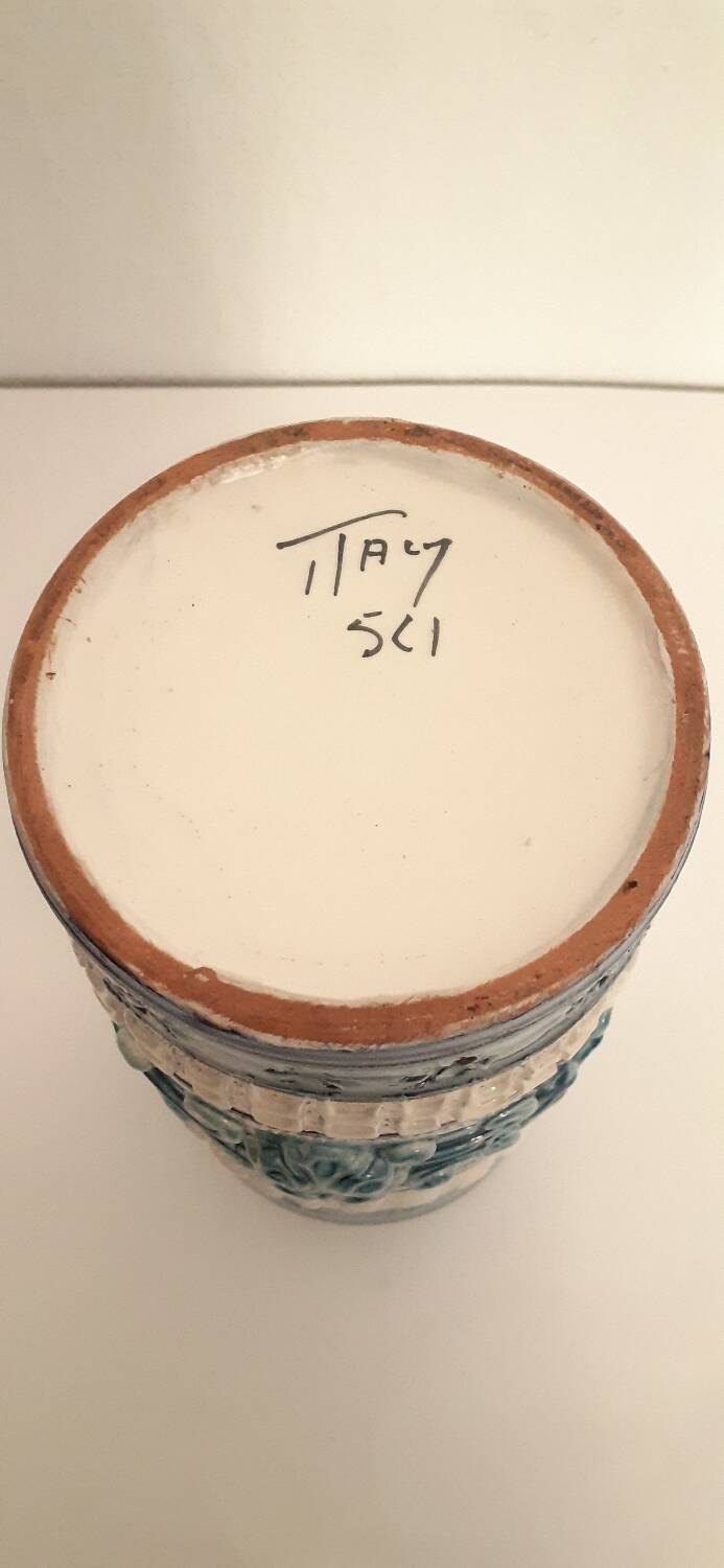 Ceramic roller vase, Italy 1970