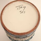 Ceramic roller vase, Italy 1970