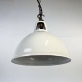 Vintage Industrial Beige Painted Pendant Lamp