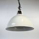 Vintage Industrial Beige Painted Pendant Lamp