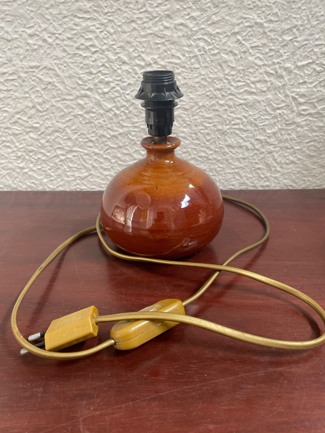Lampe vintage 1970 en grès