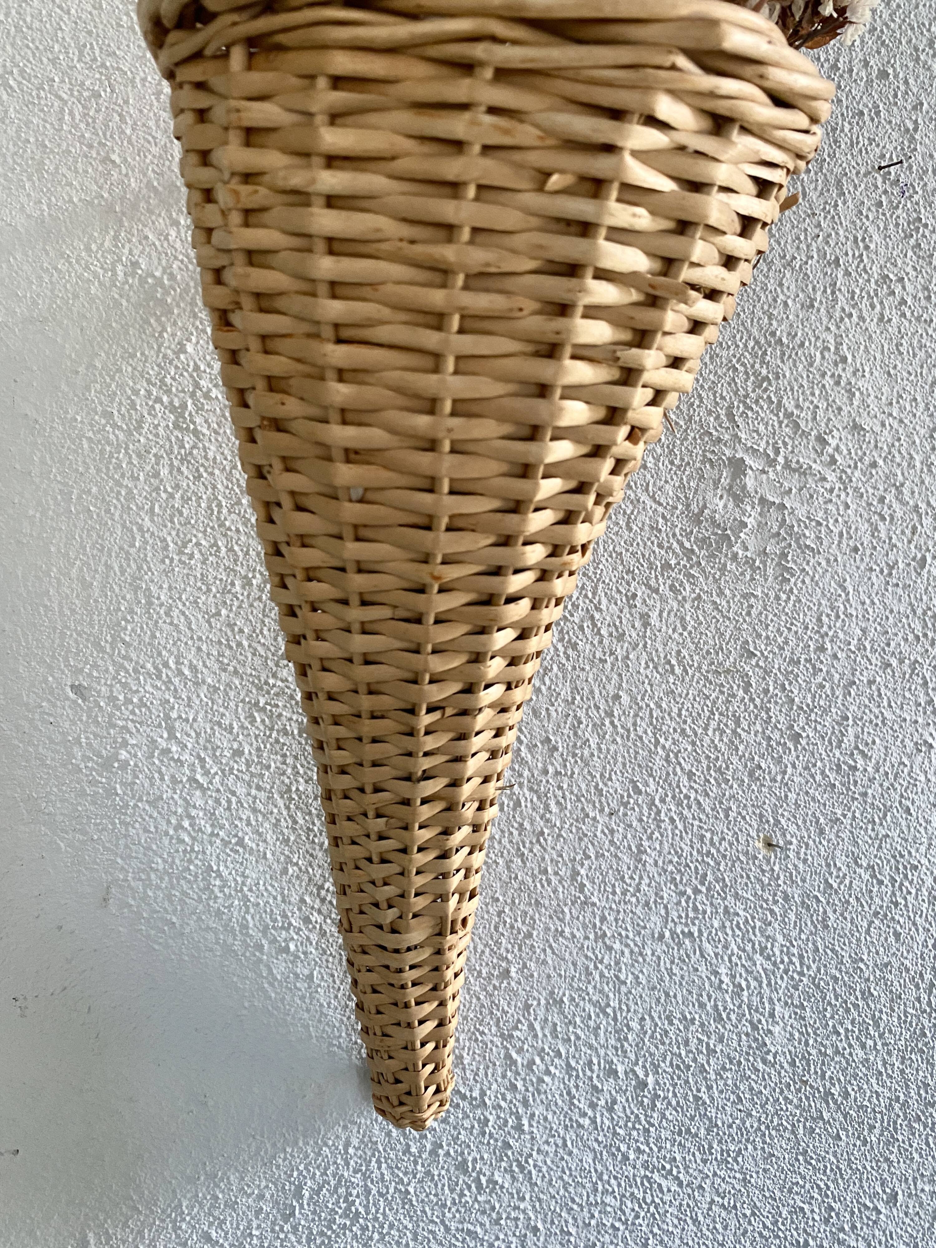 Panier décoration murale osier