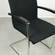 Vintage black fabric bauhaus office chair, 90s