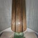Vintage demijohn lamp in glass and XXL jute rope