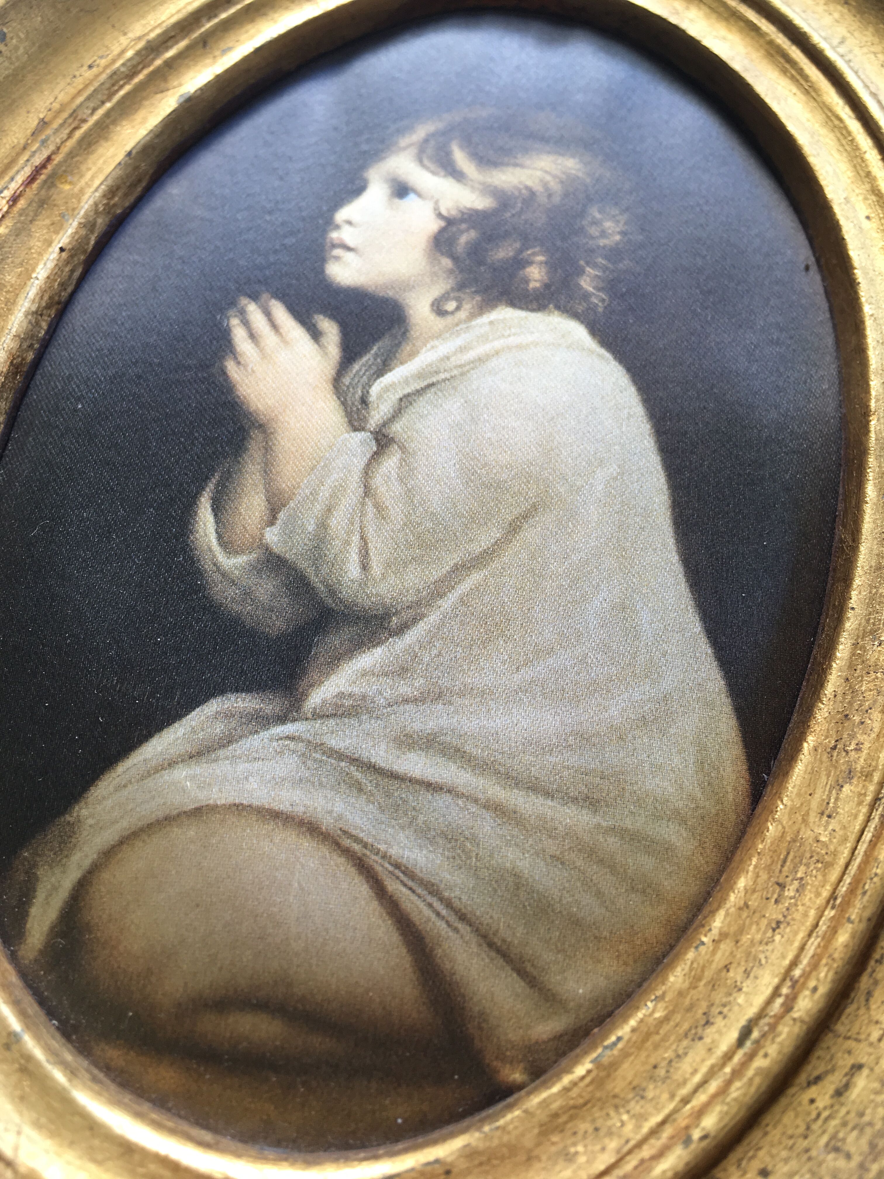 Assortment of 3 old paintings with children