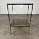 Chrome metal and smoked glass side table, 70s, side table