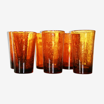 Six orangeade biot cups
