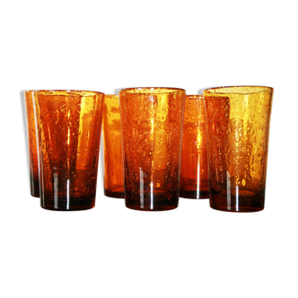 Six orangeade biot cups