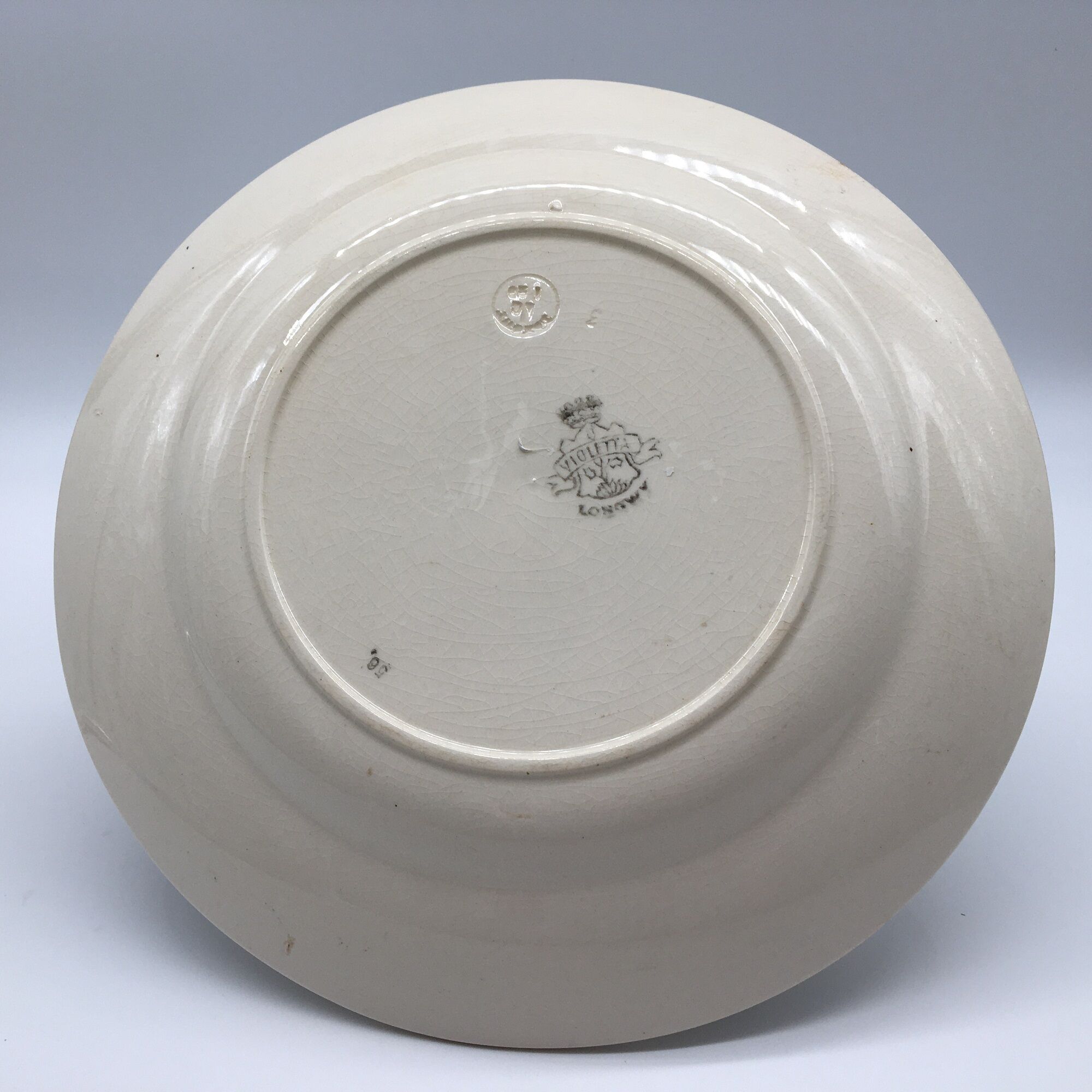 Round Serving Dish, "Longwy" model "Violetta"