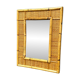 Miroir vintage en bambou et rotin du milieu du siècle par Dal Vera, Italie, années 1970.