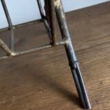 1960s magazine rack in gilded wrought iron, faux bamboo, Italian work