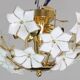 Grace Kelly, Delicious Murano Ceiling Light White Flowers, 1980