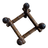 Bamboo imitation accordion coat rack