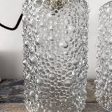 Set of two bubble glass pendant lights