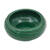 green ceramic flat cup 1950 saint clement signed B Letalle 16 cm