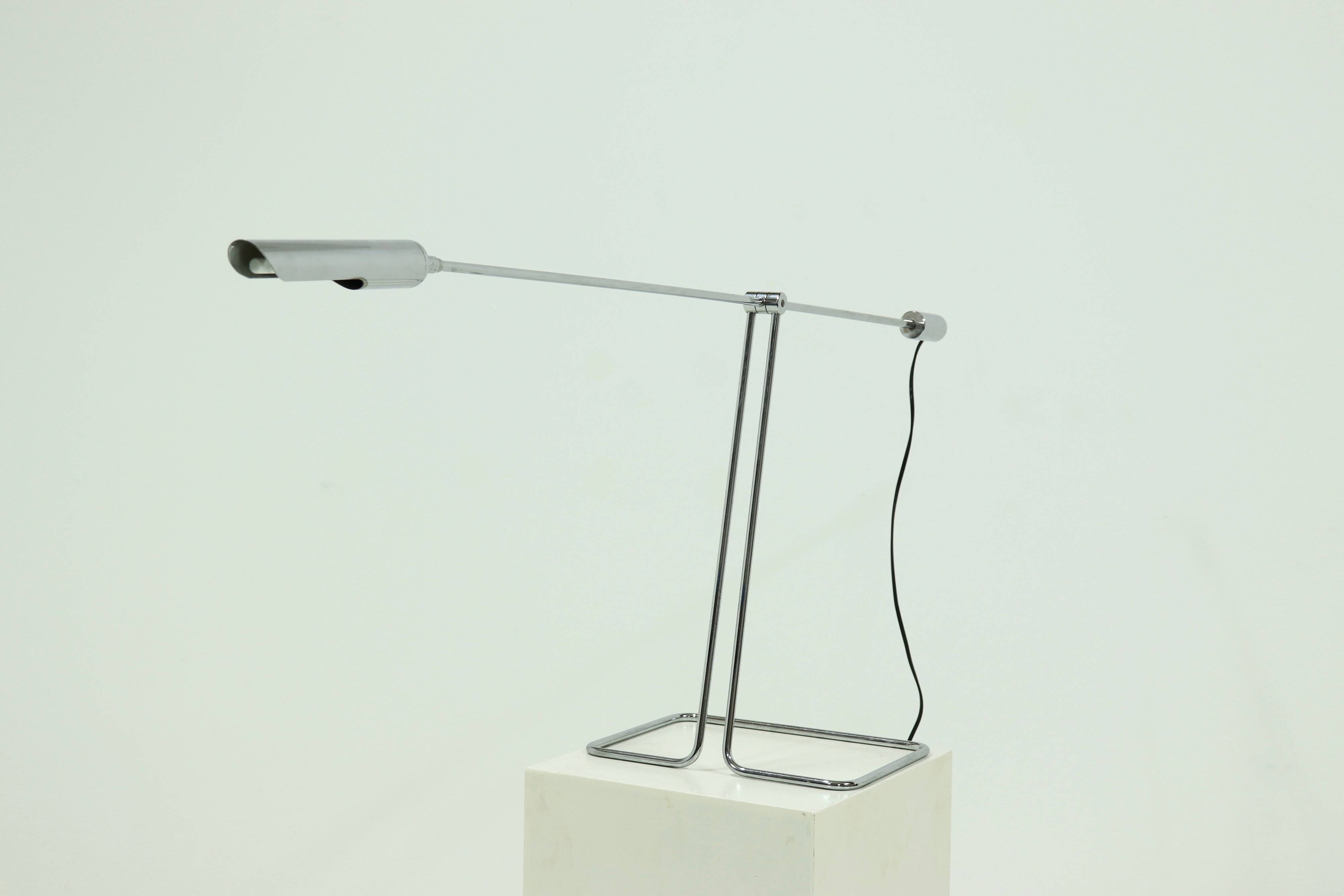 Lampe à contrepoids en acier chromé par Abo Randers Danemark 1970