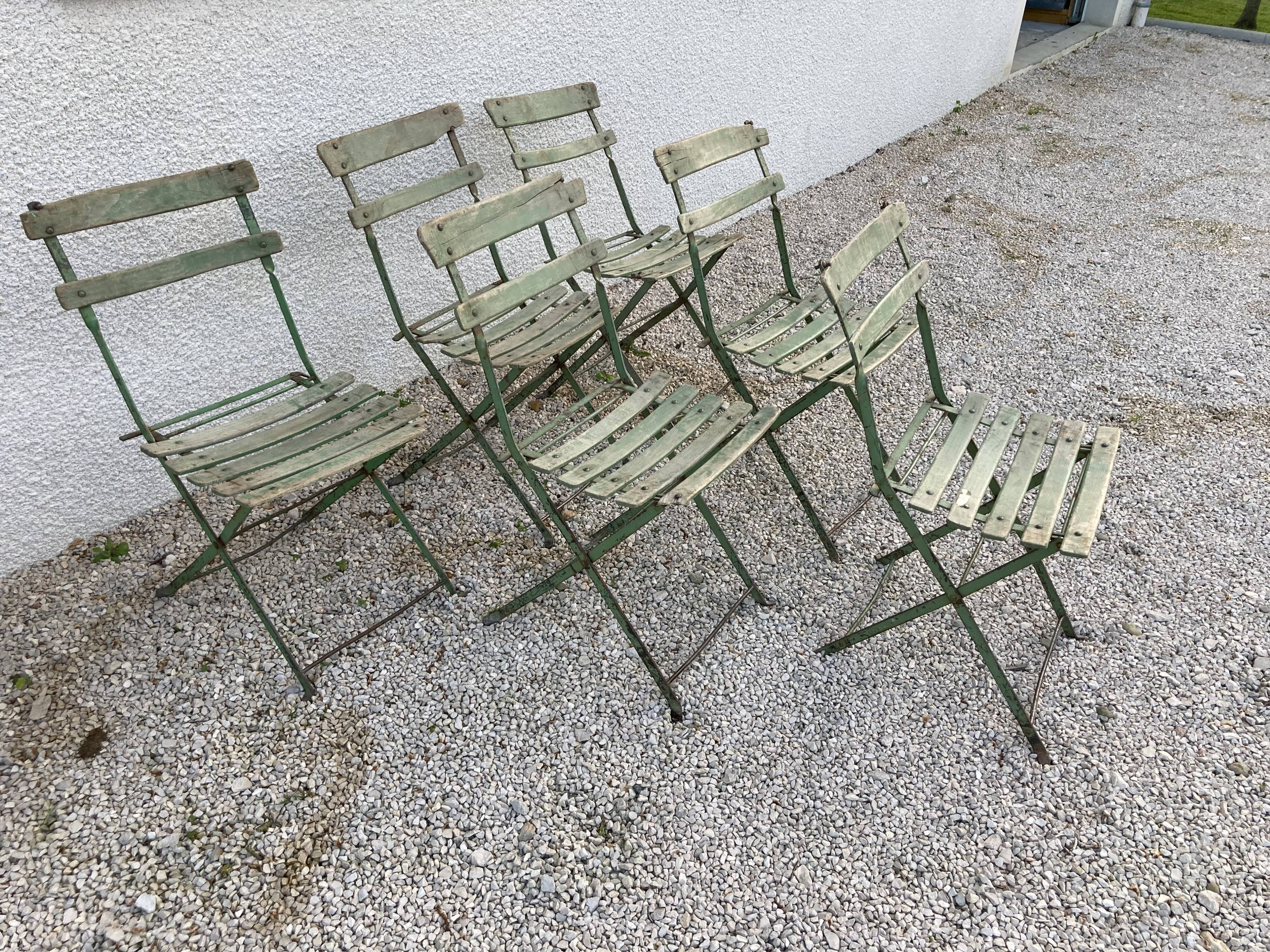 6 foldable garden chairs