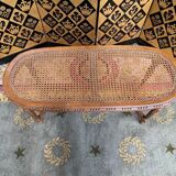 Canework piano bench