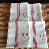 4 linen tea towels