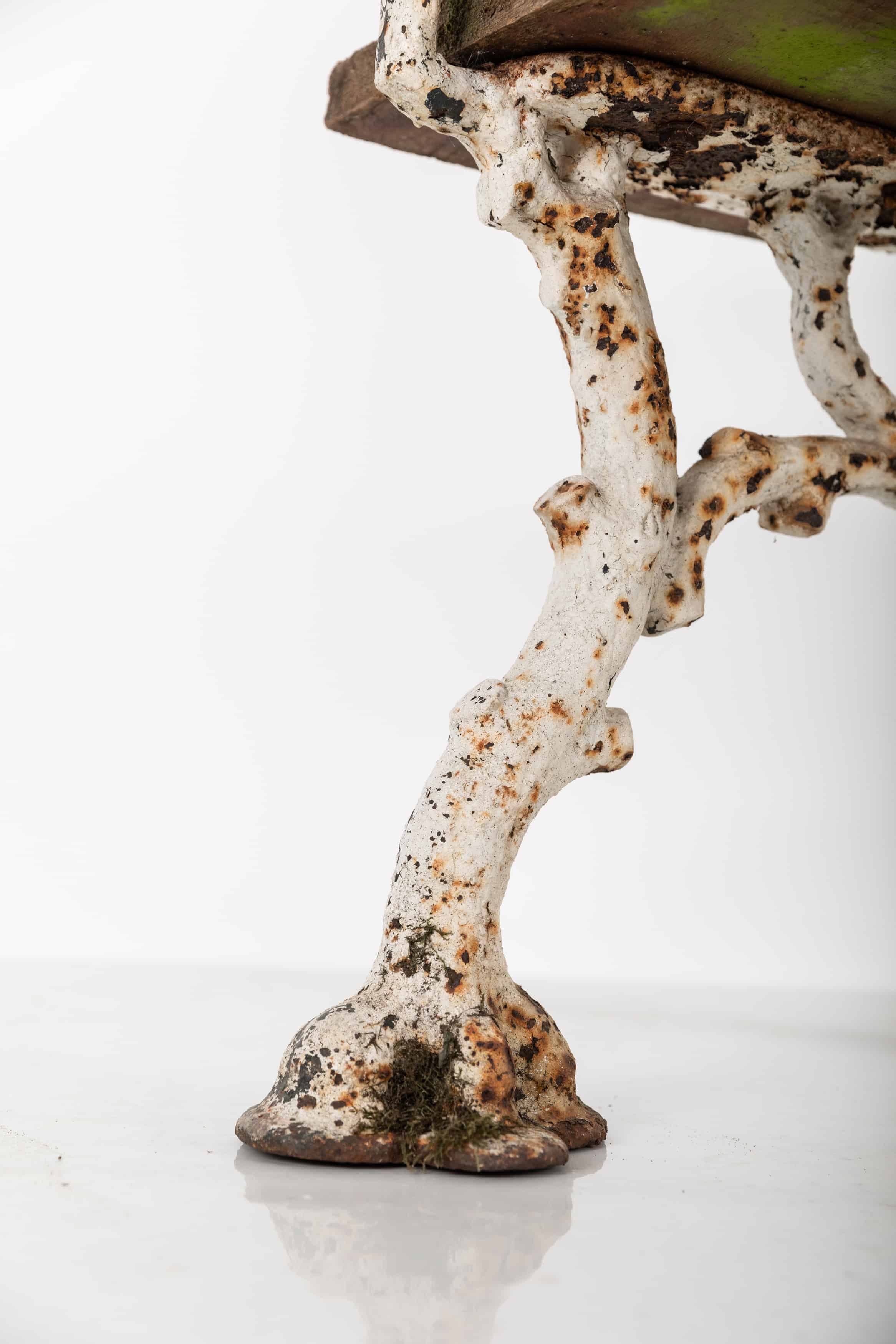 Victorian 'faux bois' garden bench