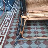 Vintage rattan lounge chair